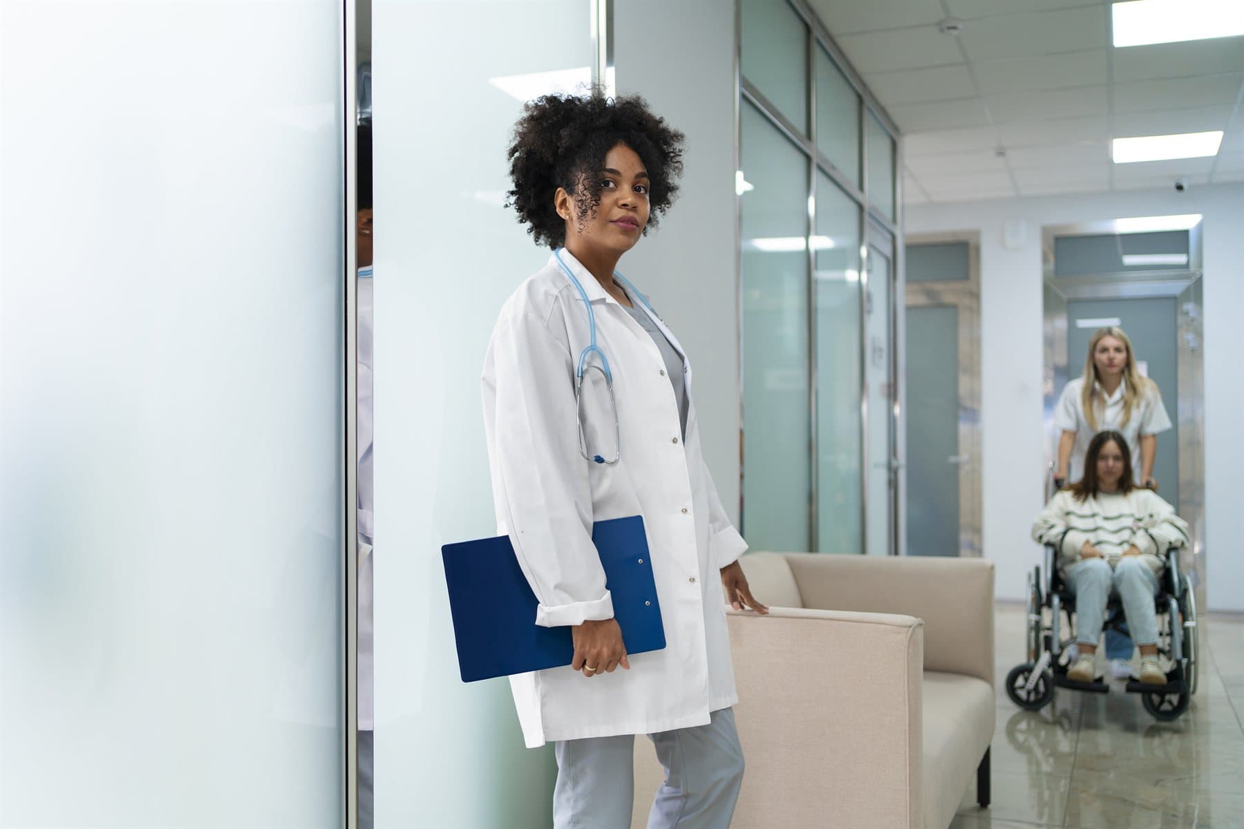 A resident physician on a hospital ward